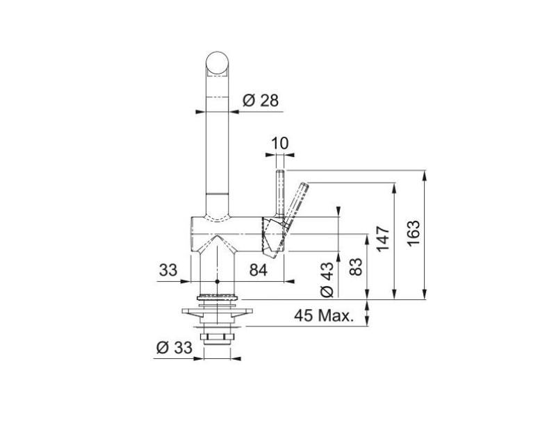 Grifo de cocina Franke Active L cromado con spray y caño giratorio 115.0653.298