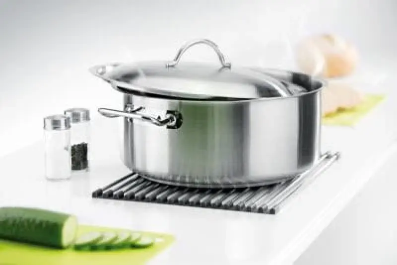 Alfombrilla enrollable Quadri RVS sobre y delante del fregadero 43 x 32 cm 1208956470