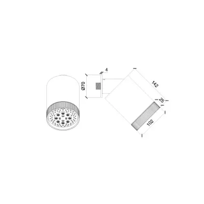 SB Round 316 Beam Multi-jet showerhead 10cm Stainless Steel PVD brushed copper 1208956678