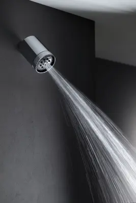 SB Round 316 Beam Multi-jet showerhead 10cm Stainless Steel PVD brushed black 1208956682