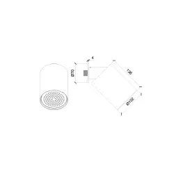 Alcachofa de ducha SB Round Beam 10cm cromado 1208956696