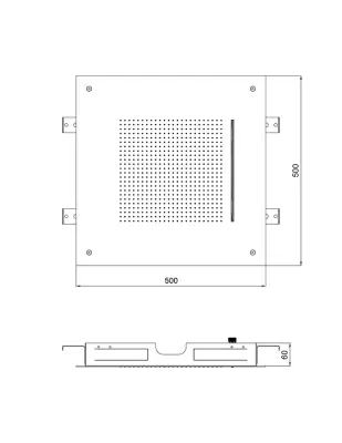 SB Square 316 Built-in Rain Shower Velvet Temptation and Waterfall Matte Black 1208956749