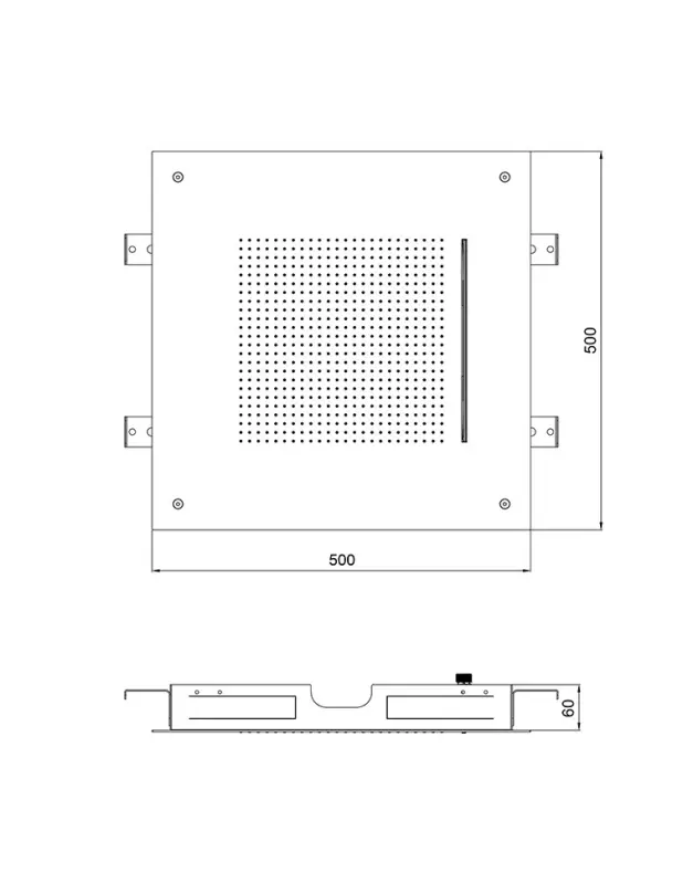 Ducha efecto lluvia SB Square 316 Velvet Temptation y cascada negro mate 1208956749