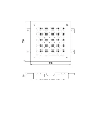 SB Square 316 Built-in Rain Shower Velvet Temptation Dual Flow Stainless Steel 1208956762