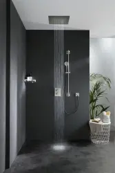 Ducha efecto lluvia SB Square 316 Velvet Temptation Caudal doble empotrada en PVD gris plomo satinado 1208956768