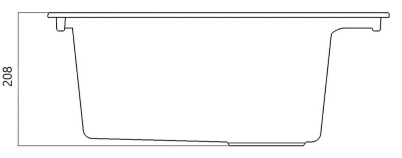 Fregadero sobre encimera color gris  hormigón  58x53cm con orificio para grifo de banco con tapón de acero inoxidable 1208956771