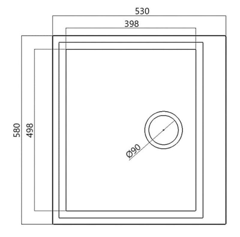 Fregadero sobre encimera crema arena 58x53cm con orificio para grifo de banco con tapón de acero inoxidable 1208956773