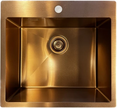 Ausmann Turt copper sink PVD Copper 55x51 mm with faucet hole undermount, flush mount and top mount 1208956939