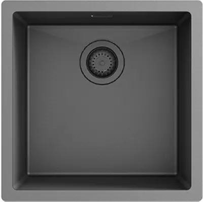 Ausmann Turt gun metal sink PVD NANO 40x40 undermount flush-mounted or inset 1208956946