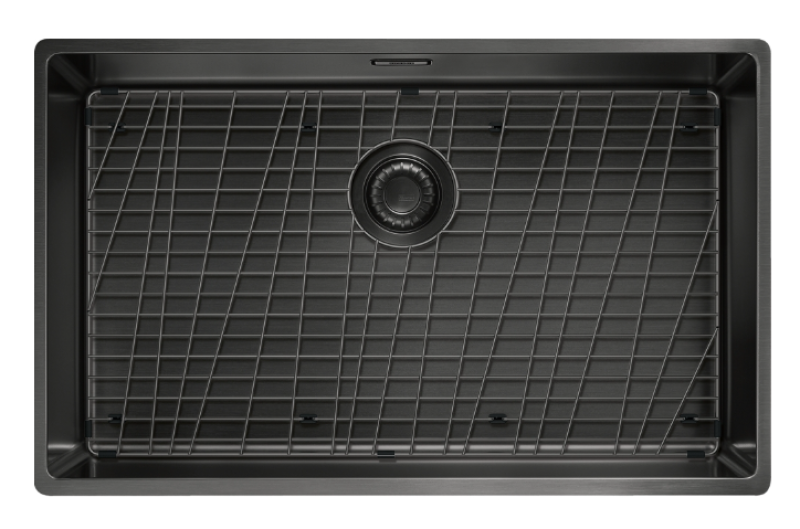Fregadero grande Franke Mythos Masterpiece BXM 210.68 Gun metal (Gris plomo) PVD antracita 685x410mm para montaje enrasado, bajo encimera y sobre encimera 127.0650.364