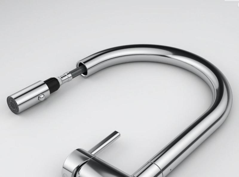 Grifo de cocina Franke Active J cromado con caño extraíble 115.0653.401