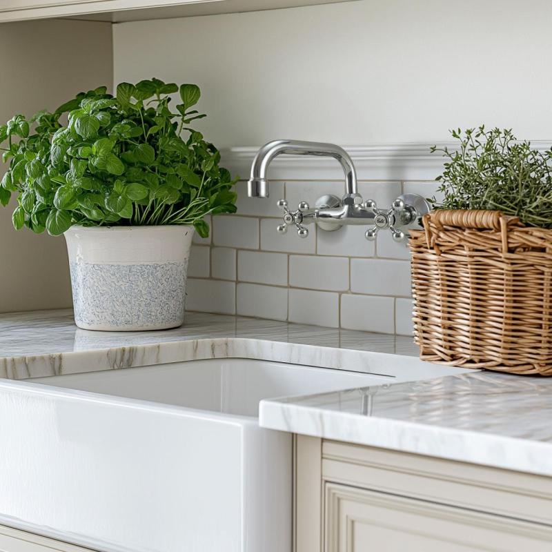 Grifo de pared AquaTrimo Vivaldi clásico caño superior cromado 21VV7066CM