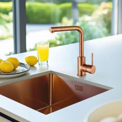 Grifo de cocina Ausmann Lavea PVD cobre con caño giratorio 1208957132