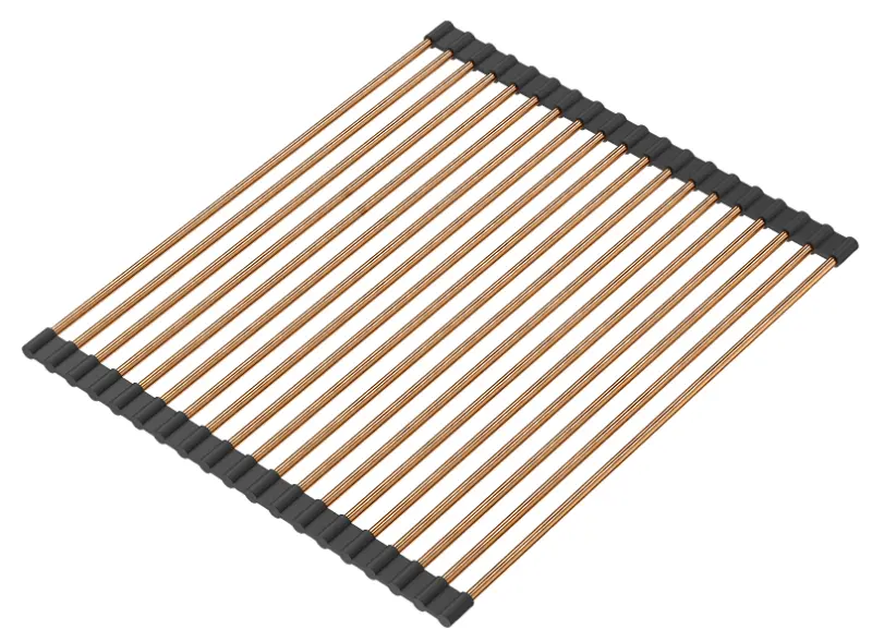 Alfombrilla Quadri enrollable de color cobre para el sobre fregadero y la encimera 43 x 32 cm 1208957224