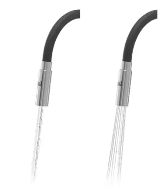 Quadri Preston kitchen mixer stainless steel with 2 positions flexible black spout 1208957228