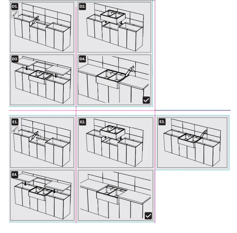 Fregadero de granito GraniteMy Farmhouse doble  rústico 80x63 cm blanco Intermedio y bajo encimera 1208957290