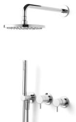 Conjunto de ducha Waterevolution Flow empotrado con termostato, efecto lluvia y teleducha cromado 1208957343