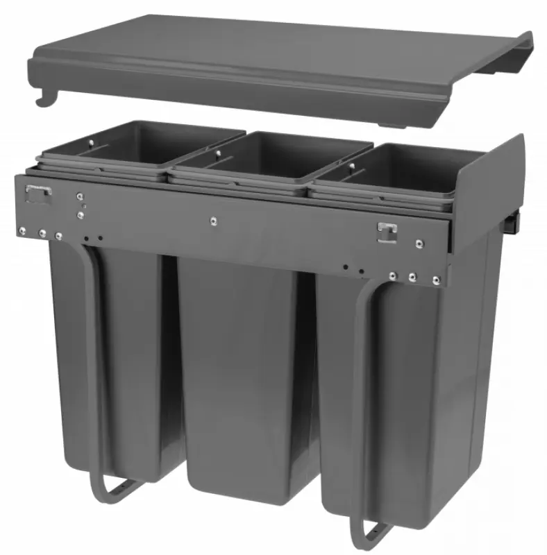 Sistema de residuos integrado Garbi Sorter S-30-3 con 3 cubos de basura 10 litros 1208957362
