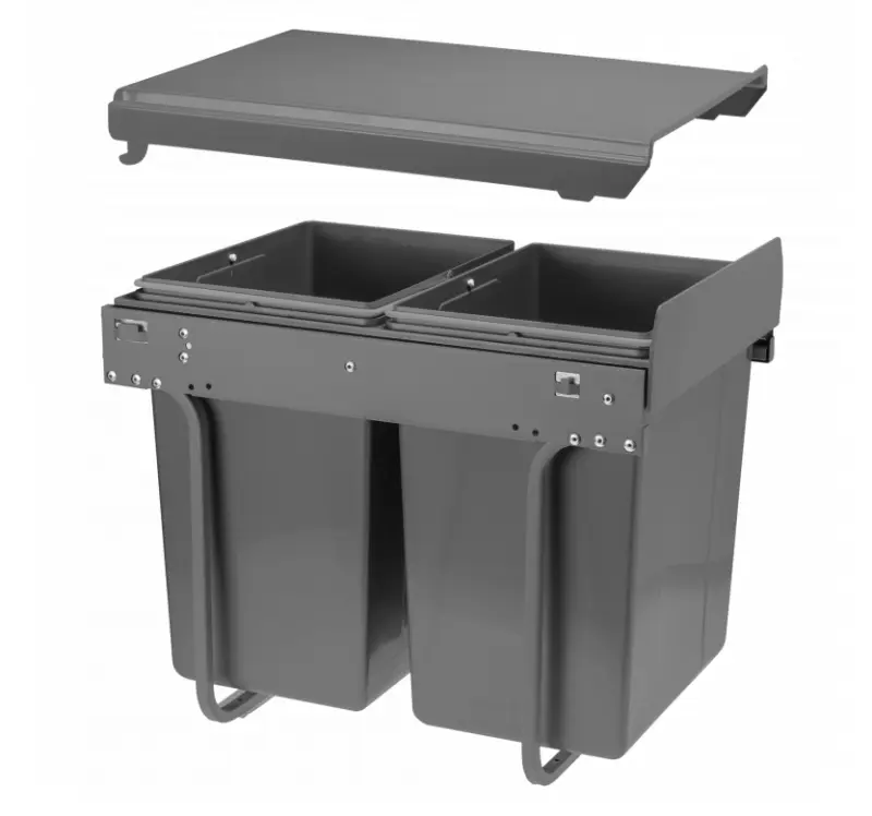 Sistema de residuos integrado Garbi Sorter S-40-2 con 2 cubos de basura 2 x 20 1208957364