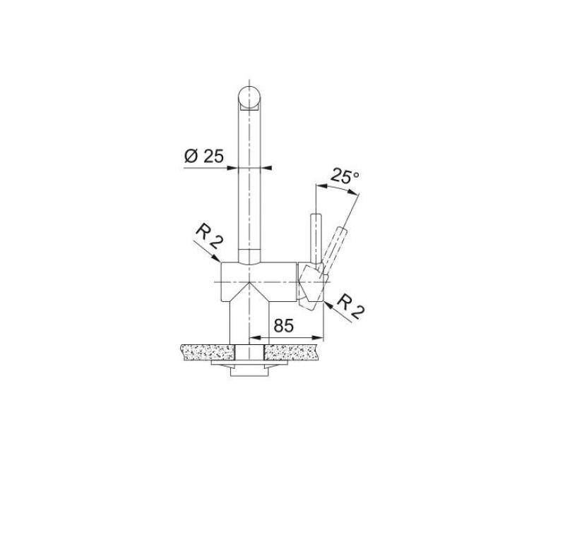 Grifo de cocina Franke Atlas Neo dorado  con caño extraíble pvd dorado 115.0681.242