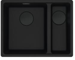 Franke Maris MRG 260/160-34-15 Fragranite edición negra fregadero de montaje plano gran lavabo a la izquierda