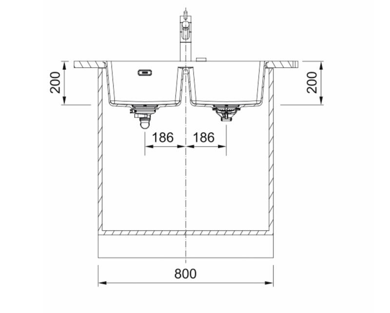 Franke Maris MRG 220/120-35-35 Edición negra de Fragranite mate doble fregadero empotrado plano
