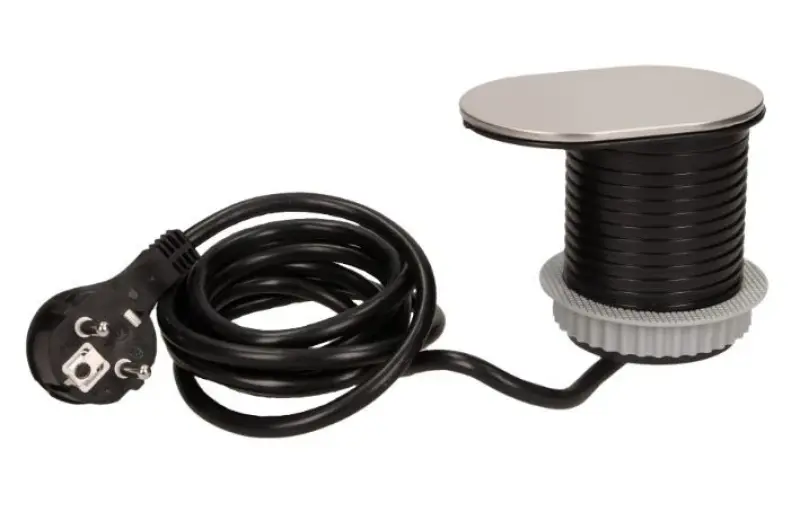 Enchufe de cocina empotrable Indux Slide con clavija de toma de tierra para  encimera con USB y toma de corriente color acero inoxidable 1208957392