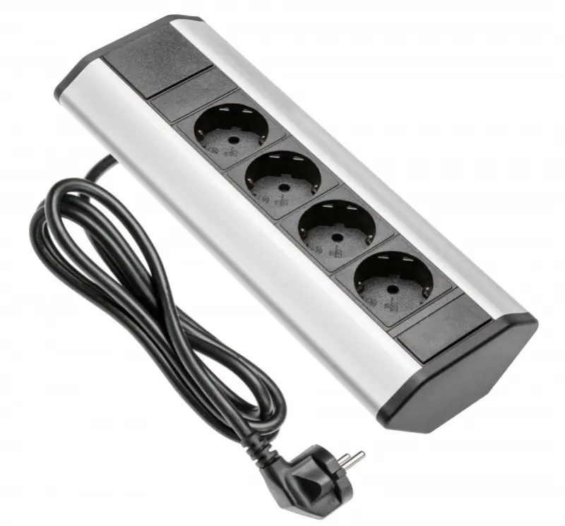 Enchufe esquinero Indux para cocina con 4 tomas y toma de tierra tipo F 1208957432