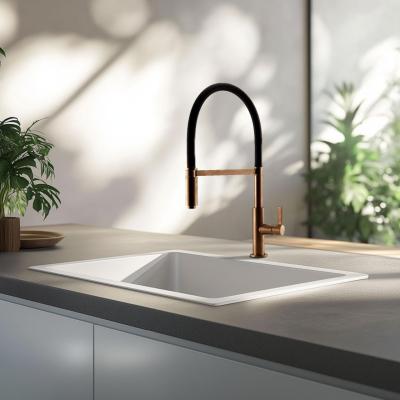 Ausmann Lavea copper kitchen tap PVD copper with rotatable and flexible spout 1208957435