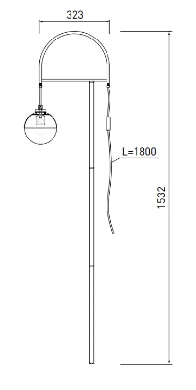 Lámpara de pie Decor Abies de latón dorado con base de mármol negro 7573