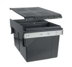 Sistema de basura Garbi Carrier C-60-2 empotrado con guías propias y 2 cubos de basura 2 x 27 litros 1208957468