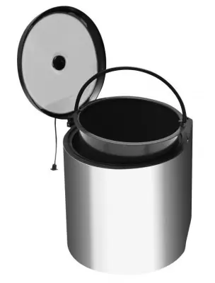 Cubo de basura Garbi Round R-40-1 empotrable 11 litros puede colocarse a la izquierda y a la derecha 1208957471