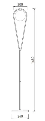 Decor Ciklop Brass Gold Floor Lamp with teardrop look 9737