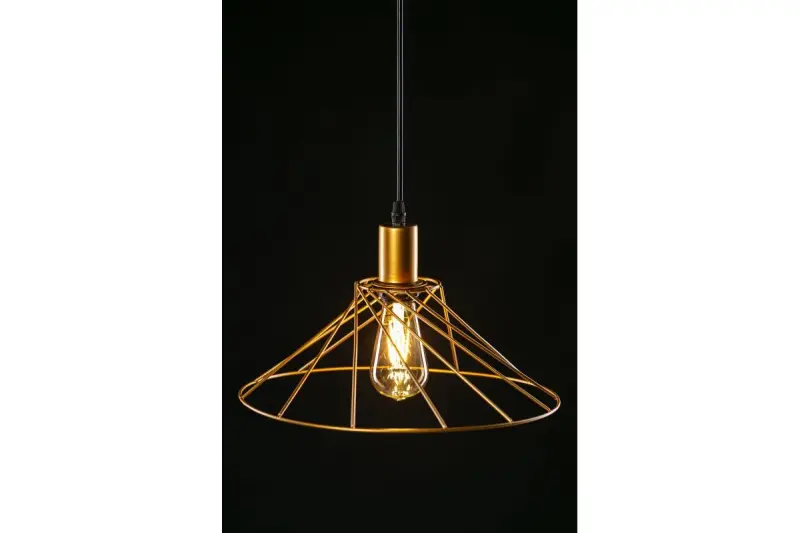 Lámpara colgante Decor Tilia moderna de alambre decorativo dorado 7863