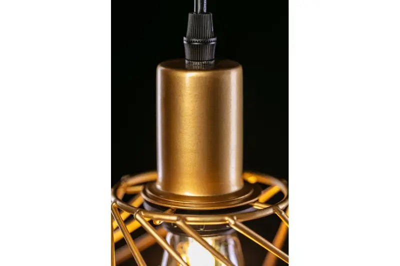 Lámpara colgante Decor Tilia moderna de alambre decorativo dorado 7863