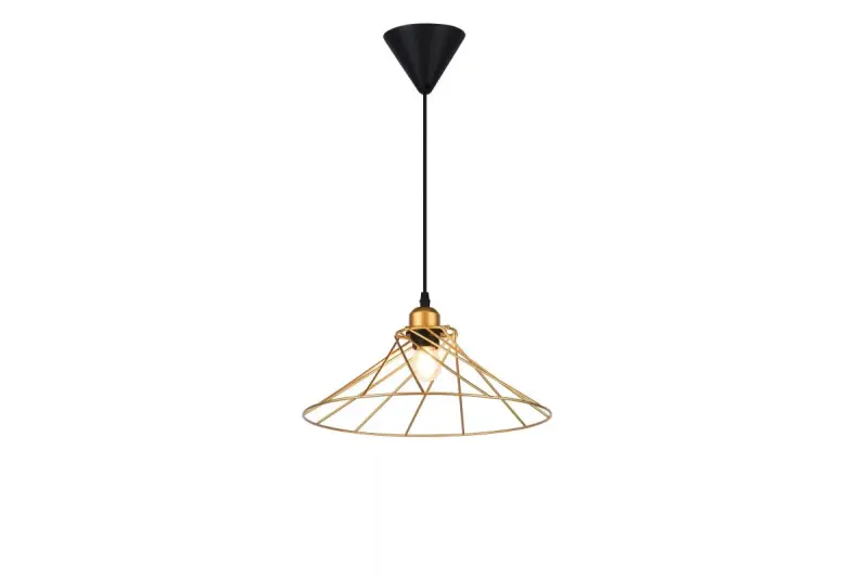 Lámpara colgante Decor Tilia moderna de alambre decorativo dorado 7863