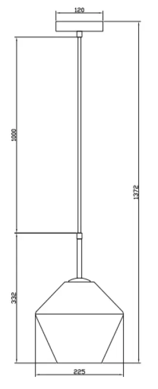 Lámpara colgante Decor Lime 332 alta ámbar moderna 7887