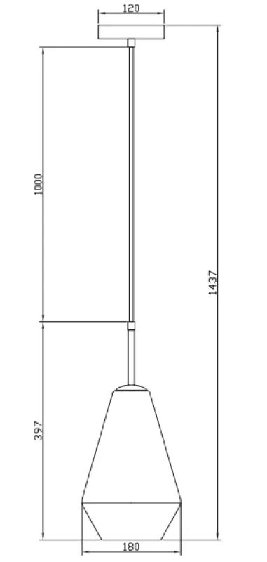 Lámpara colgante Decor Lime de 397 mm de altura color ámbar 7900