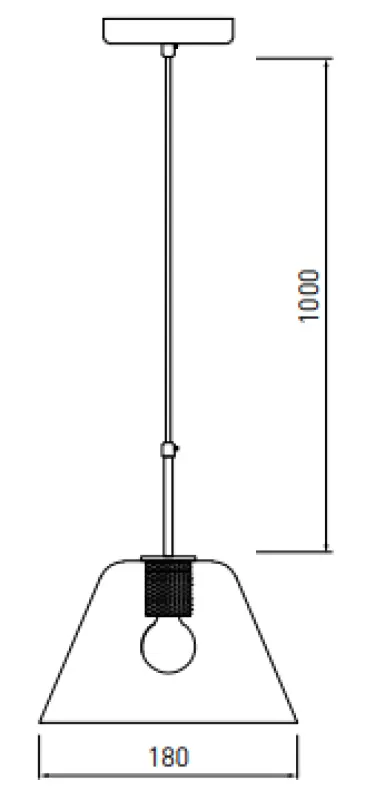 Lámpara colgante Decor Giglas de cristal 8037