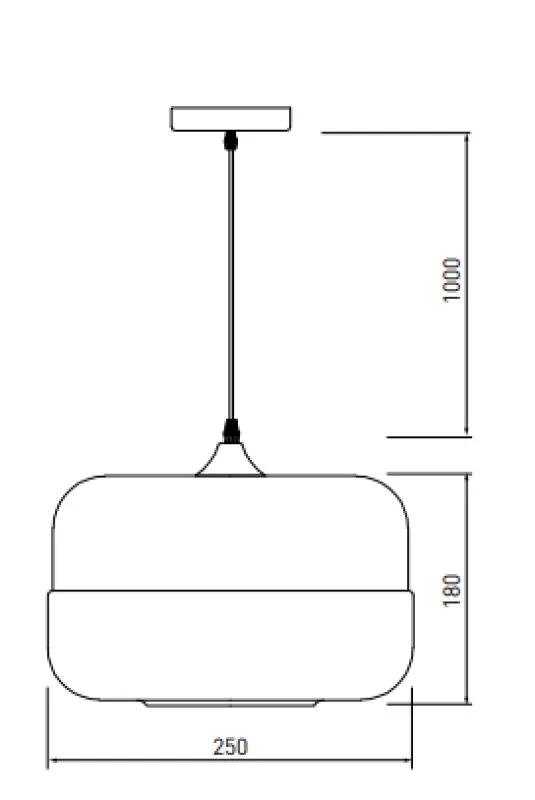 Lámpara de techo Decor Lender moderna de metal y cristal anchura 250 mm 8433