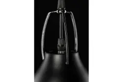 Lámpara de techo Decor Orient de metal cónico negro con interior blanco en contraste 4475