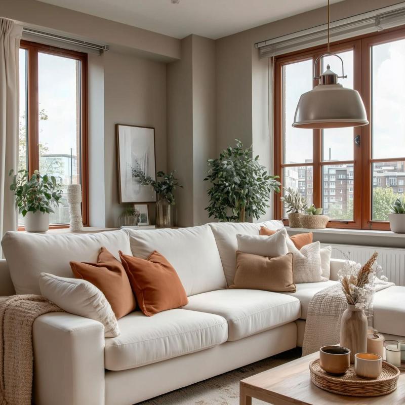 Lámpara de techo Decor Zenit de metal abovedada en color beige con acabado metalizado 4871