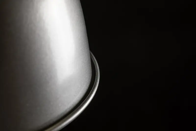 Lámpara de techo Decor Zenit de metal abovedada gris con acabado metálico 4895