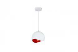 Lámpara de techo Decor Mavia esférica blanca y roja 4963