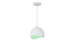 Lámpara de techo Decor Mavia esférica blanco-verde 0917
