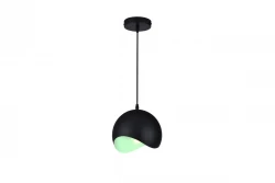 Lámpara Decor Mavia  colgante esférica negro-verde 1839