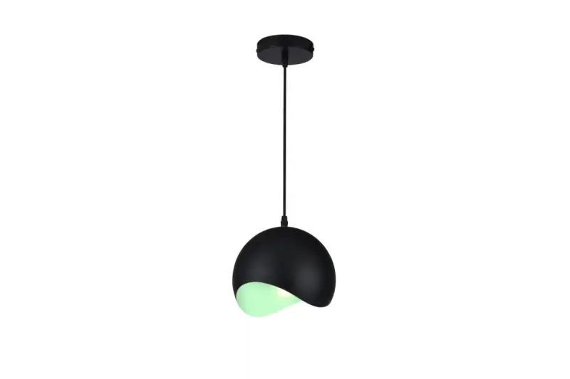 Lámpara Decor Mavia  colgante esférica negro-verde 1839