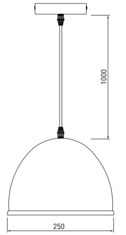 Lámpara de techo Decor Katilu en metal negro 1884