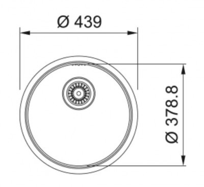 Franke Rondo ROX 210.38 round stainless steel sink 43,9cm flush-mount 127.0688.778