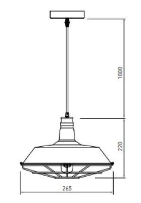 Lámpara de techo Decor Solen de estilo industrial con rejilla dorada diámetro 26,5 cm 2362